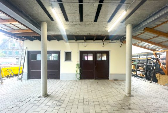 Einfahrt, Überdachung, Pflaster